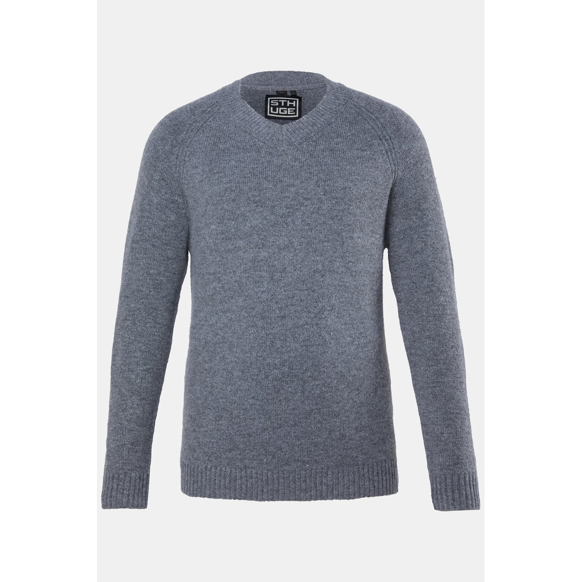 Pull, maille épaisse, mélange de laine gris graphite, STHUGE