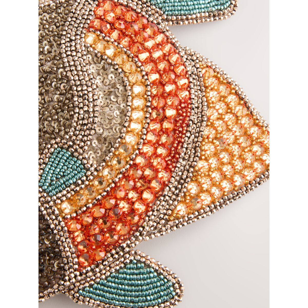 Mini sac en forme de poisson orné perles marron, NEXT