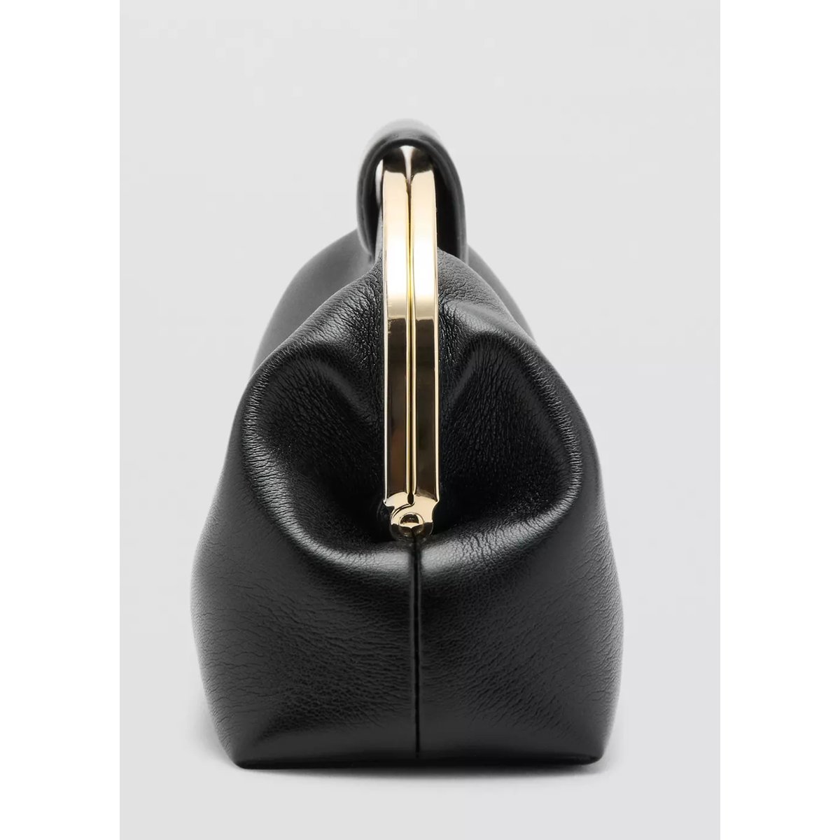 Petit sac pochette détails métalliques noir, MANGO