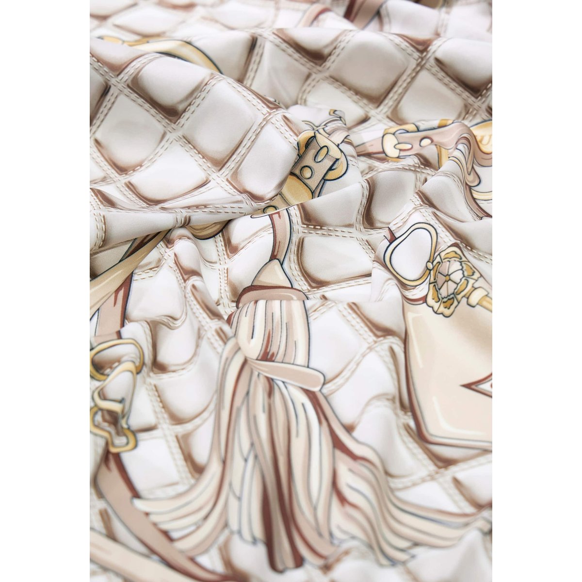 Maxine Lettering Foulard blanc, GUESS