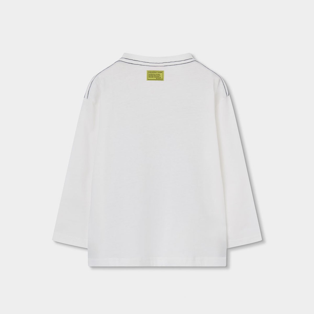T-shirt garçon en maille imprimé ours blanc, BOBOLI