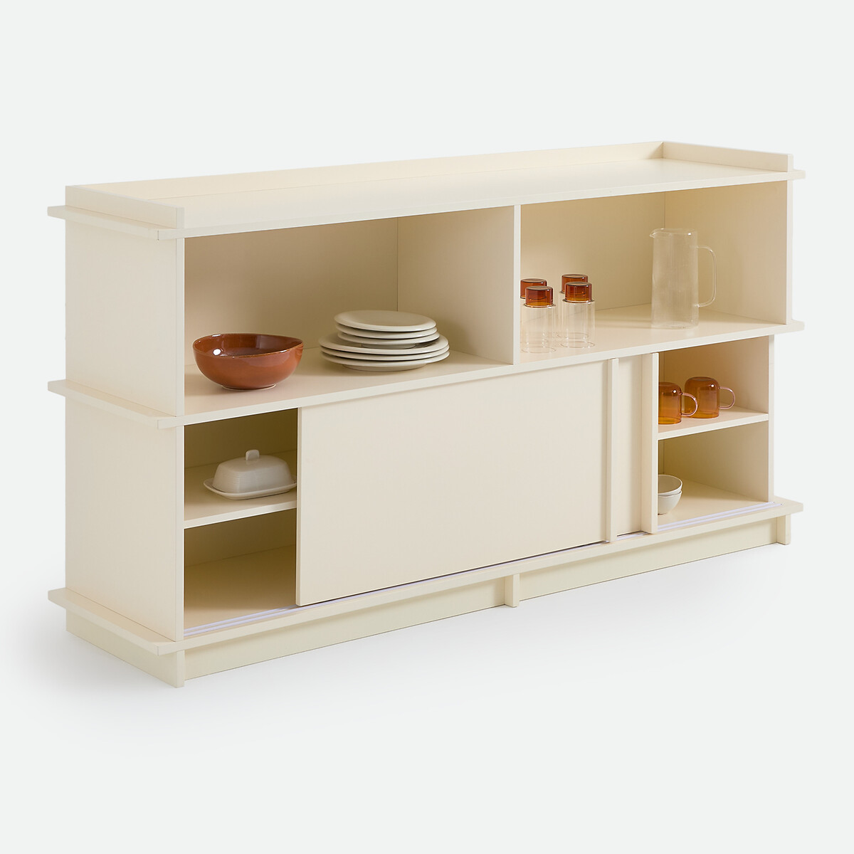 Aparador, 2 compartimentos, 2 puertas, ancho 173 cm, MILOR marfil, LA REDOUTE INTERIEURS