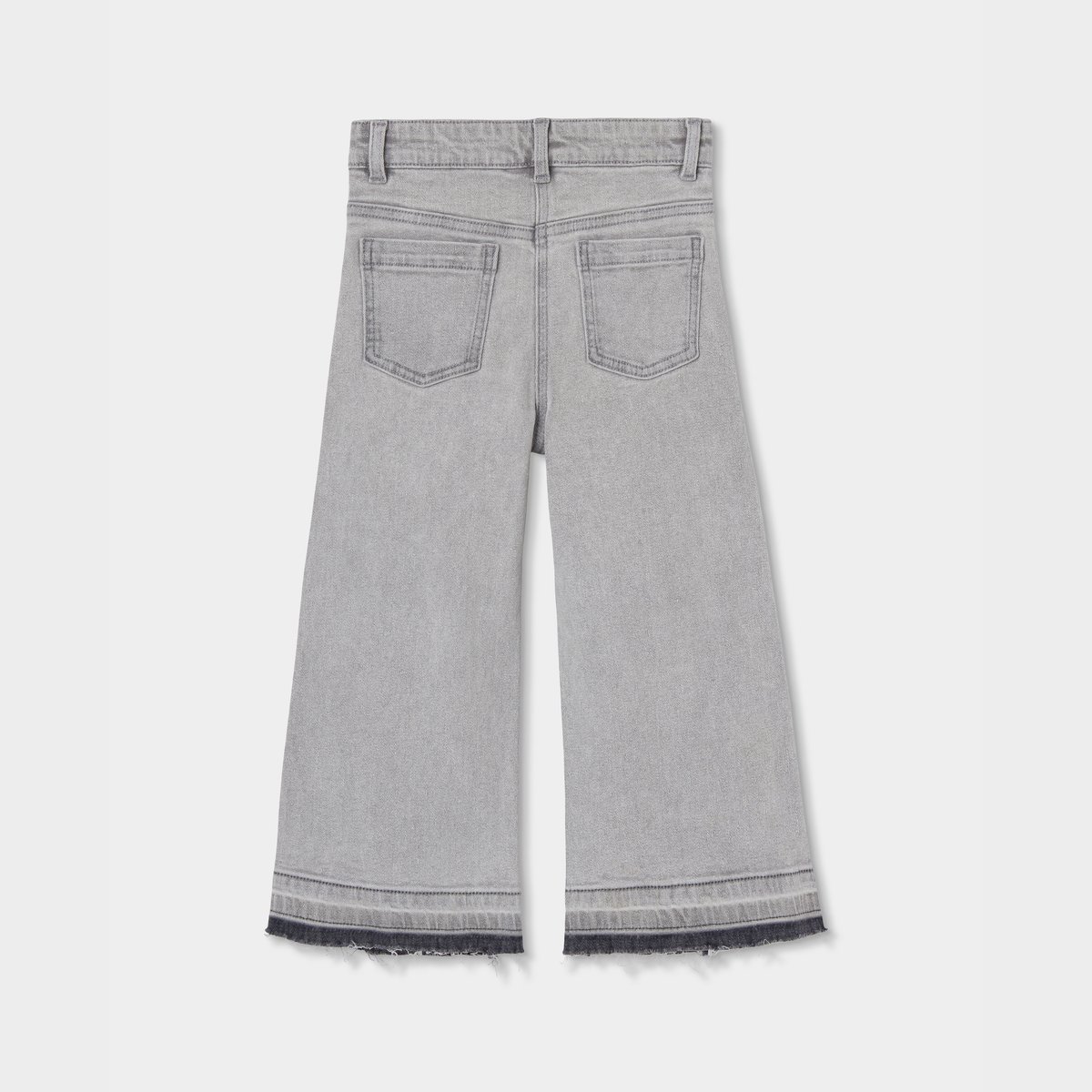 Pantalon fille wide leg gris, BOBOLI