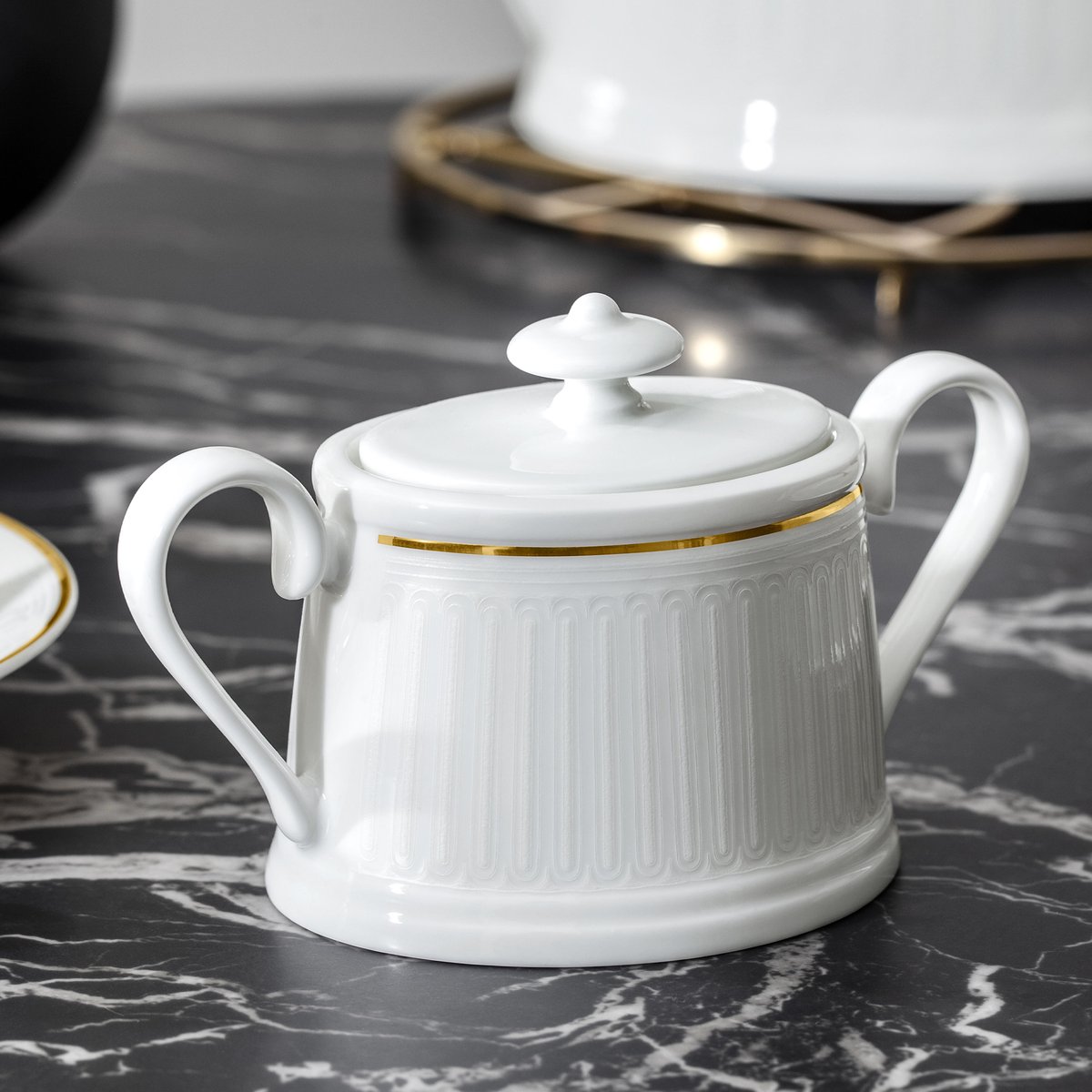 Sucrier CHATEAU SEPTFONTAINES blanc, VILLEROY & BOCH SIGNATURE