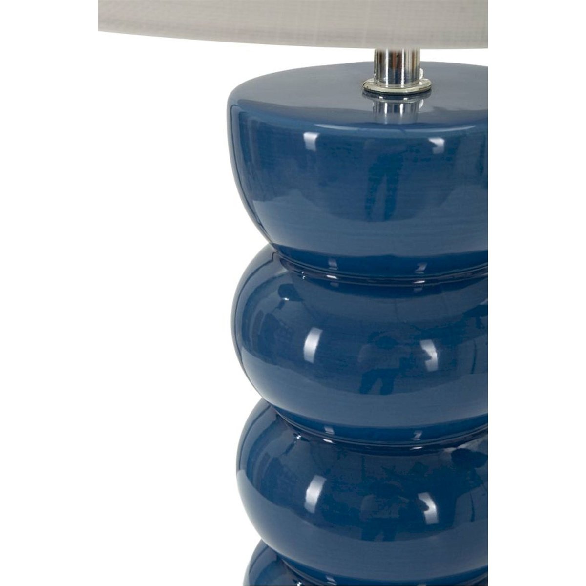 Lampe à poser céramique sculpturale MODERN bleu et blanc, RECOLLECTION
