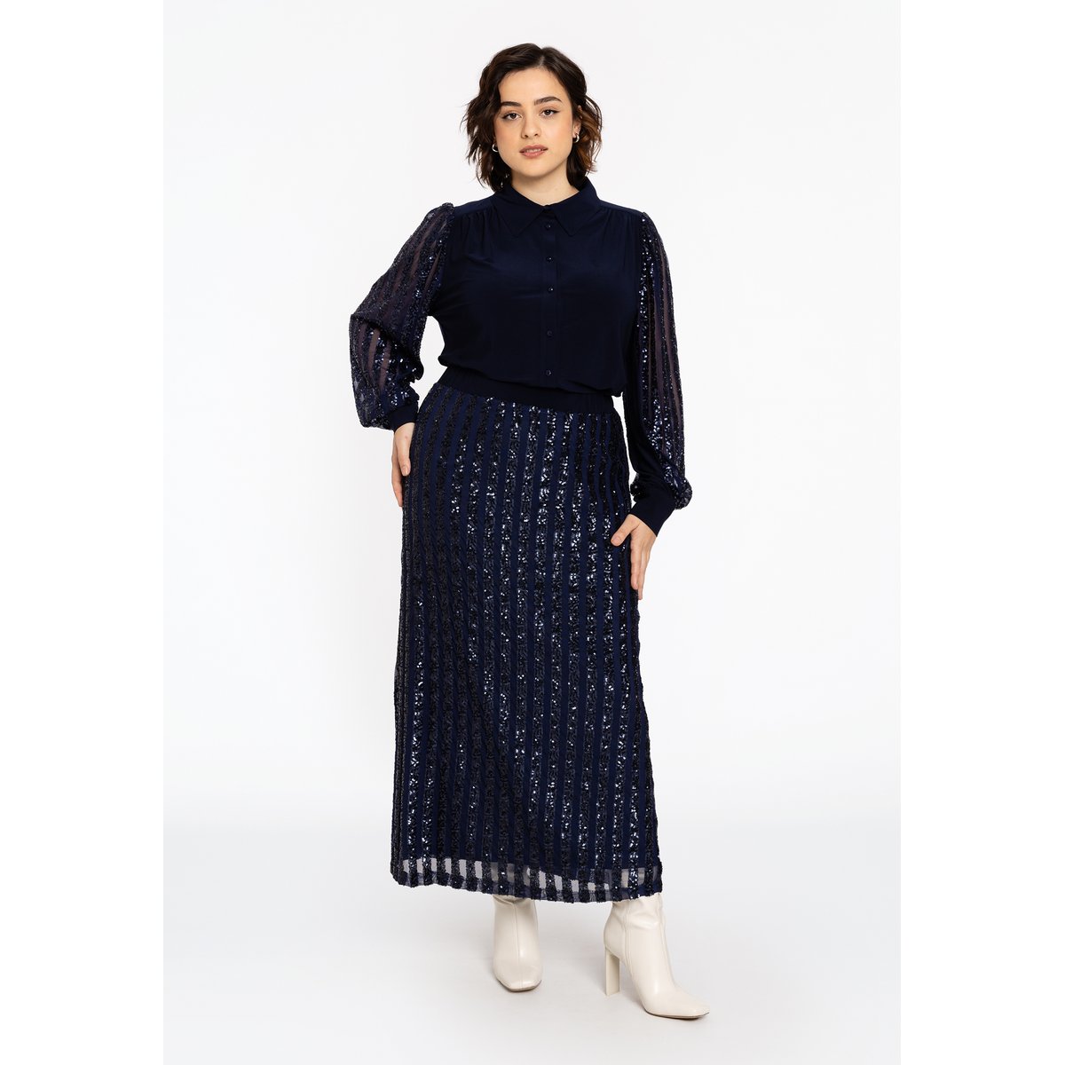 Chemise imprimée bleu, YOEK