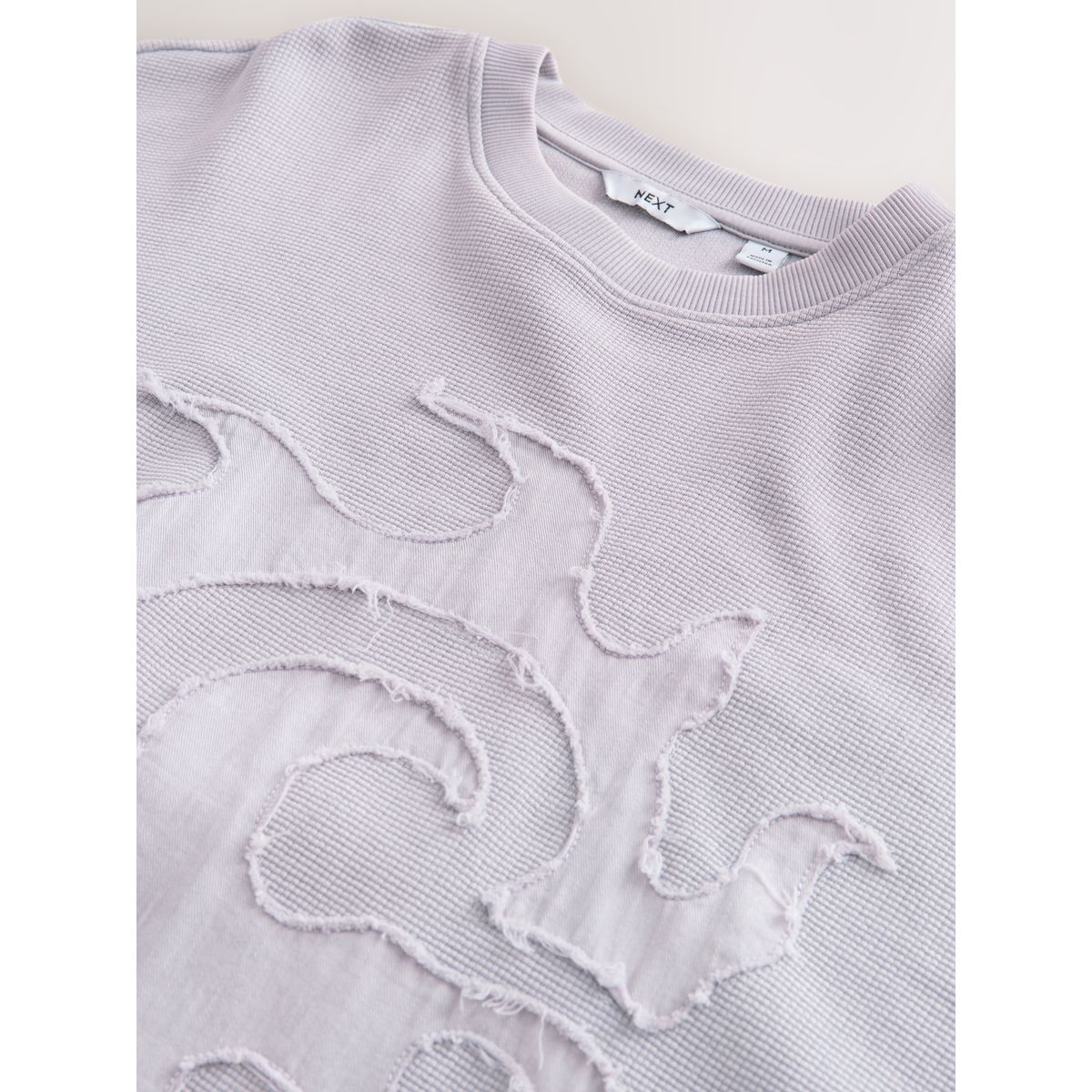 Sweat à capuche zippé en maille gaufrée edit gris glacé, NEXT