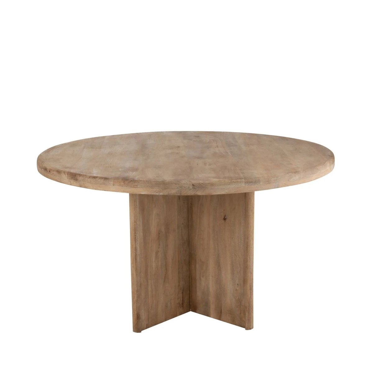 Table à manger ronde en manguier D150 8 places - MAHE bois clair, HELLIN, DEPUIS 1862