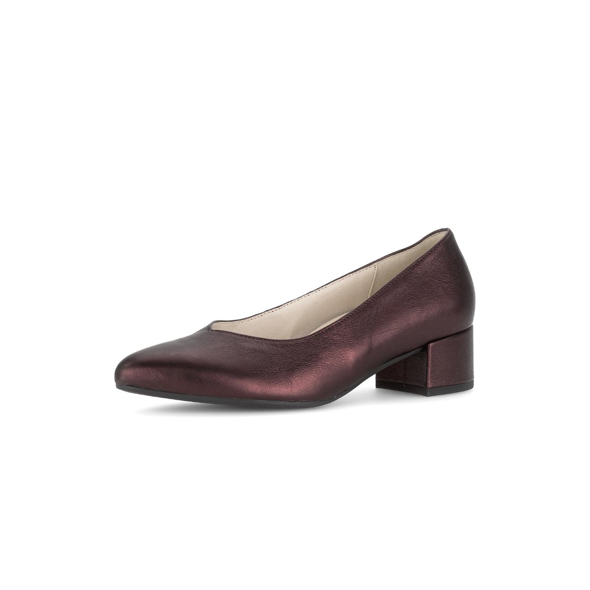 Escarpins en cuir à talon décroché rouge, GABOR