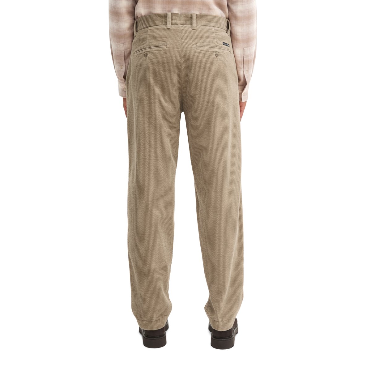 Pantalon en velours côtelé, modèle Bent relaxed en pur coton biologique beige, MARC O'POLO