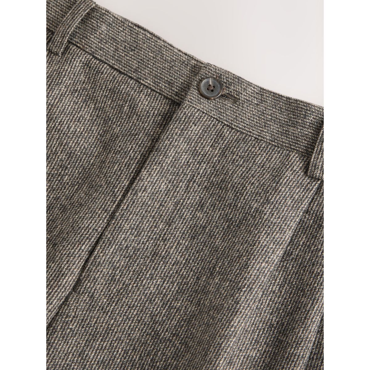 Pantalon nova fides texturé fuselé en laine taupe, NEXT