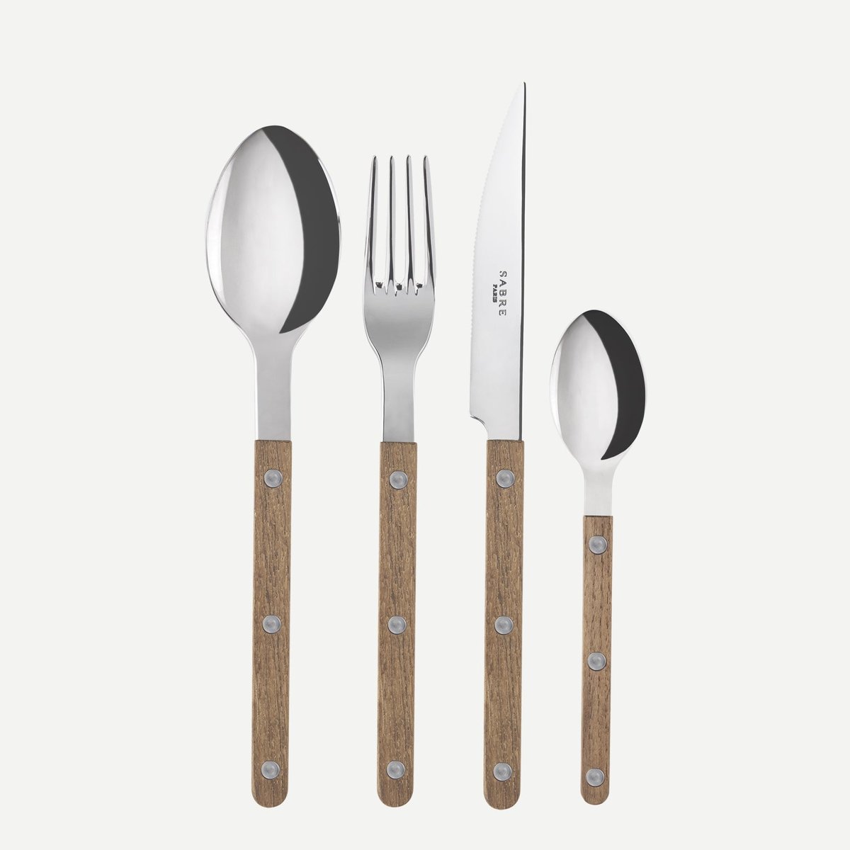 Ménagère 24 pièces, Bistrot teck, SABRE