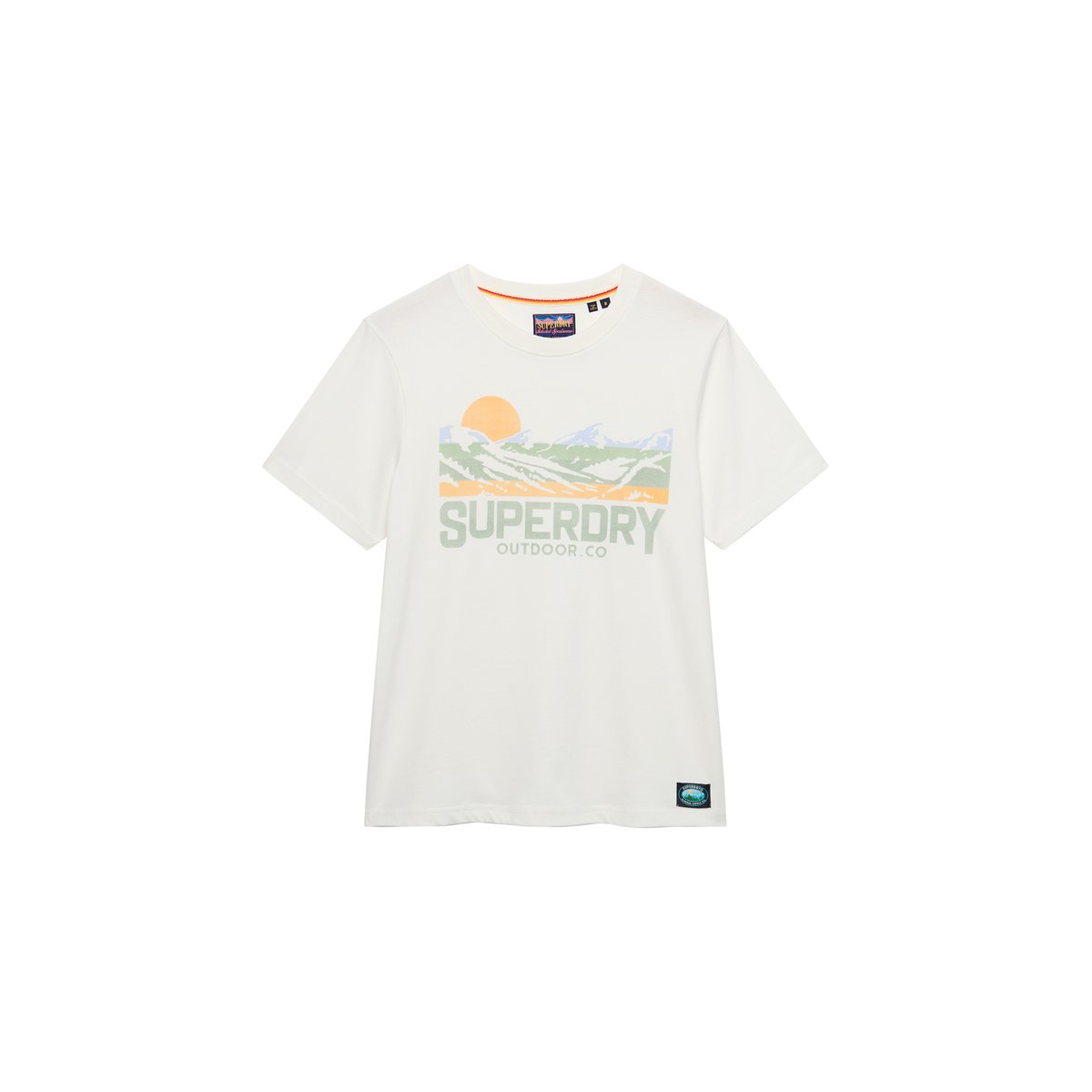 T-shirt Outdoors Mountain Coupe Décontractée blanc cassé, SUPERDRY