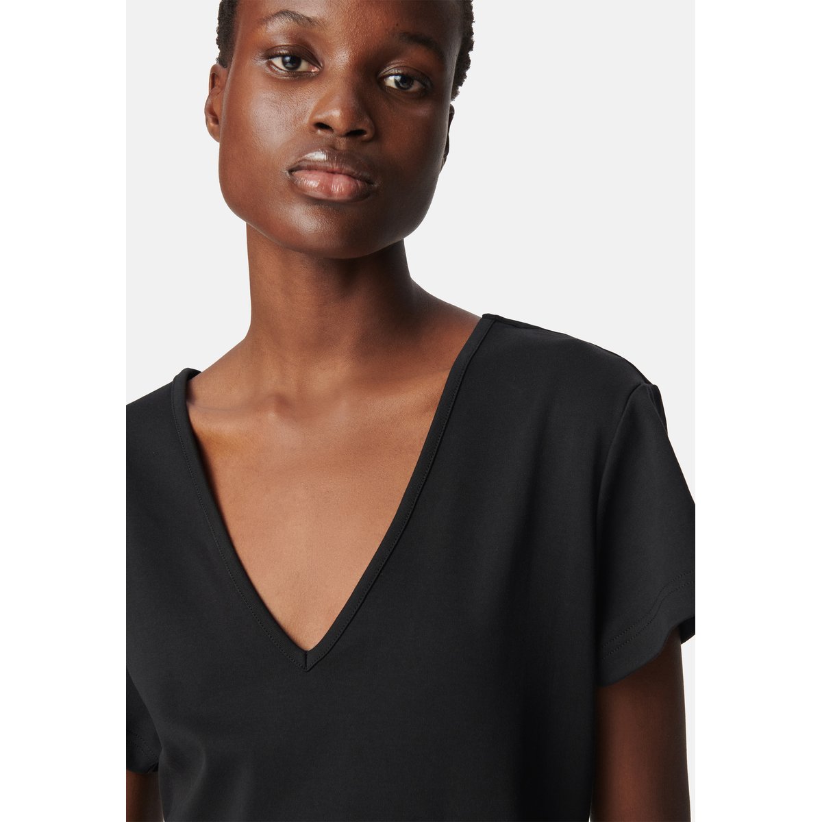 Robe longue bi-matière plissée noir, IKKS