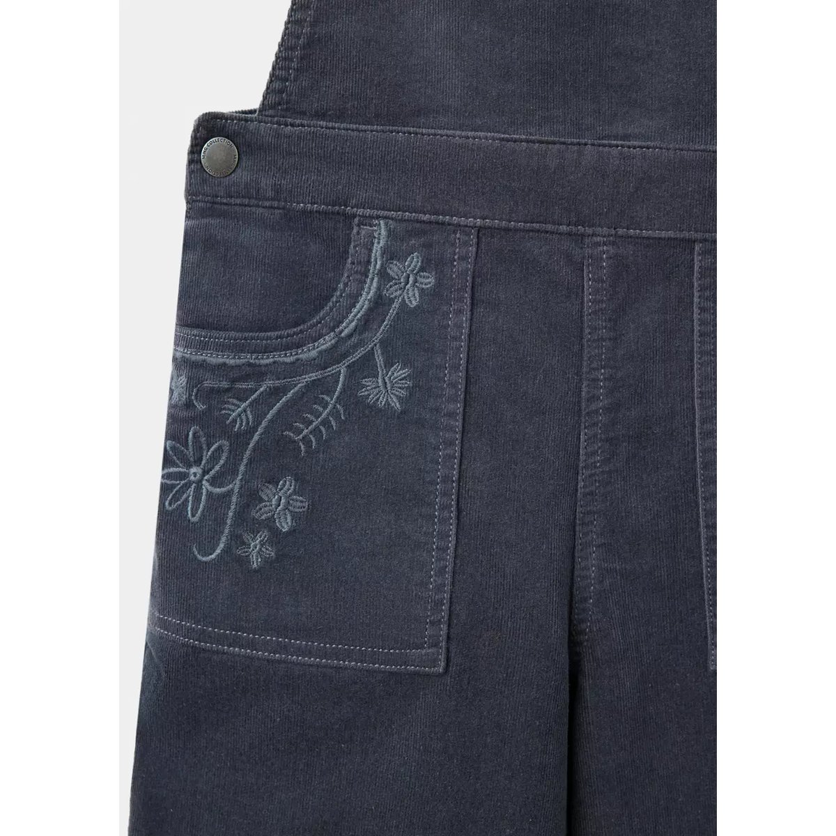 Sac en velours côtelé avec peluche gris, MANGO KIDS