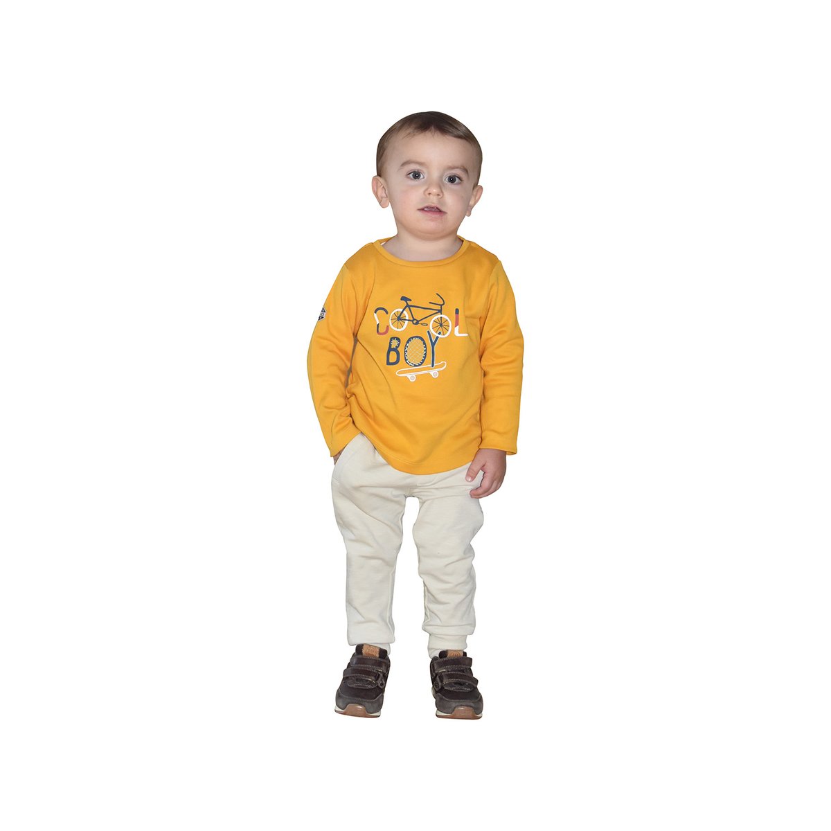 Tee shirt jakob interlock manches longues enfant jaune, SUCRE D'ORGE