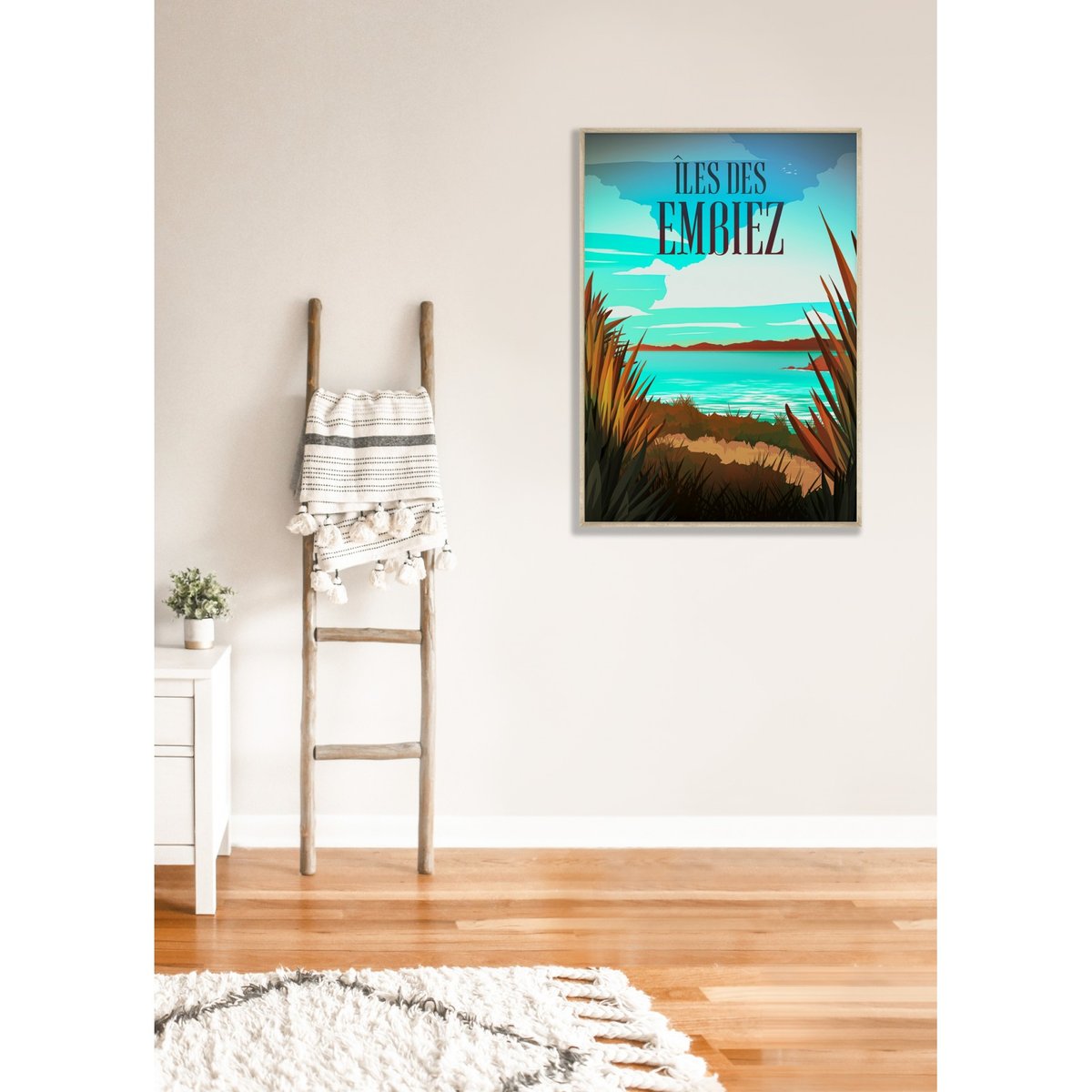 Affiche Îles des Embiez blanc, L'AFFICHERIE