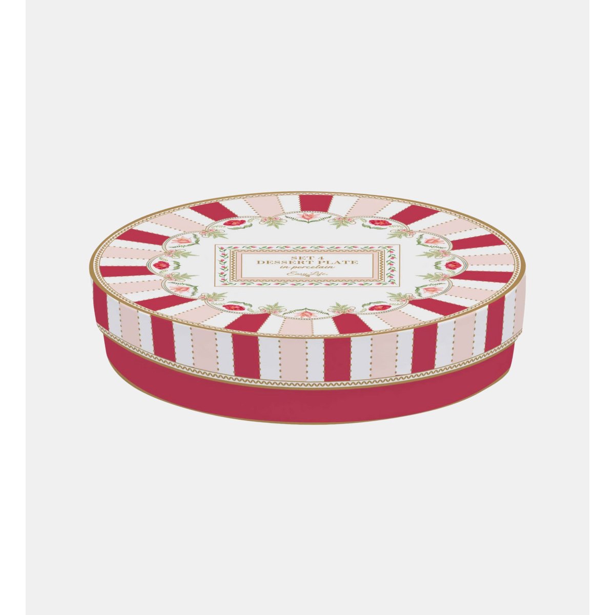 Coffret de 4 assiettes multicolore, EASY LIFE