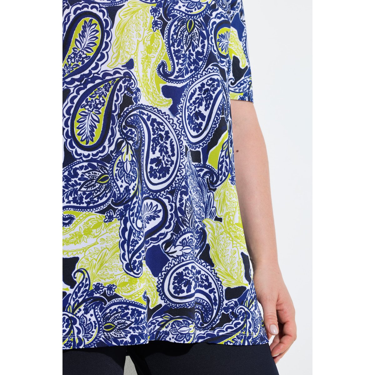 T-shirt motif cachemire, au tombé fluide blanc neige, ULLA POPKEN