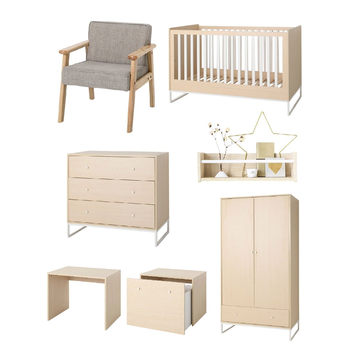 Coffre à jouets naturel RETRO naturel, PETITE AMELIE