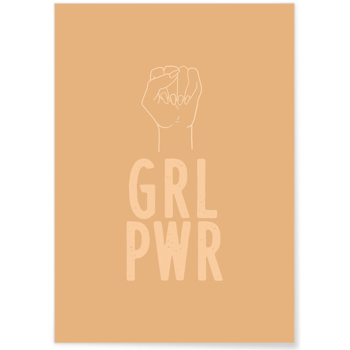 Affiche Girl Power blanc, L'AFFICHERIE