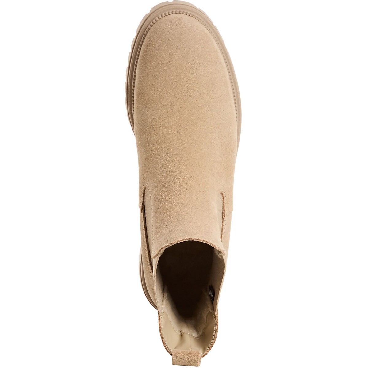 Boots chelsea en cuir beige, TAMARIS