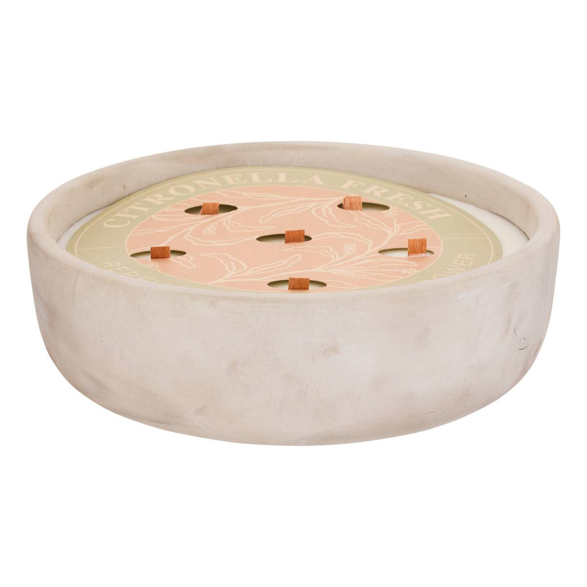 Bougie parfumée 1100g en pot citronnelle SAO gris, ATMOSPHERA