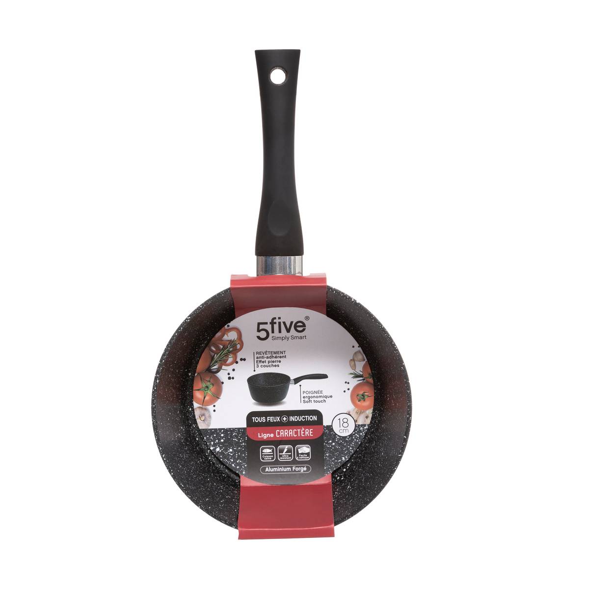 Casserole aluminium forgé CARACTÈRE noir, 5FIVE SIMPLY SMART