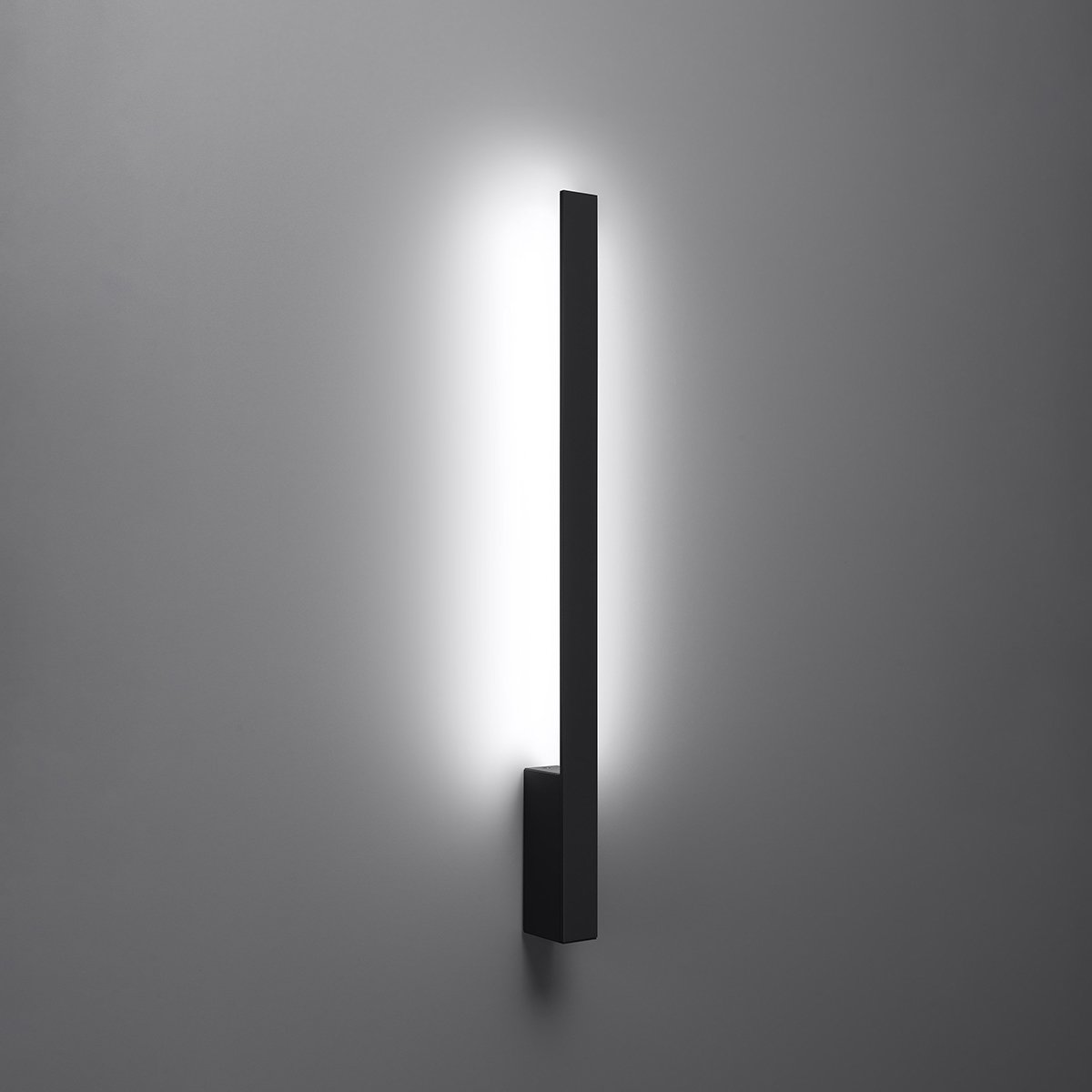 Applique murale Aluminium Noir LED 1 Lahti noir, EDEN