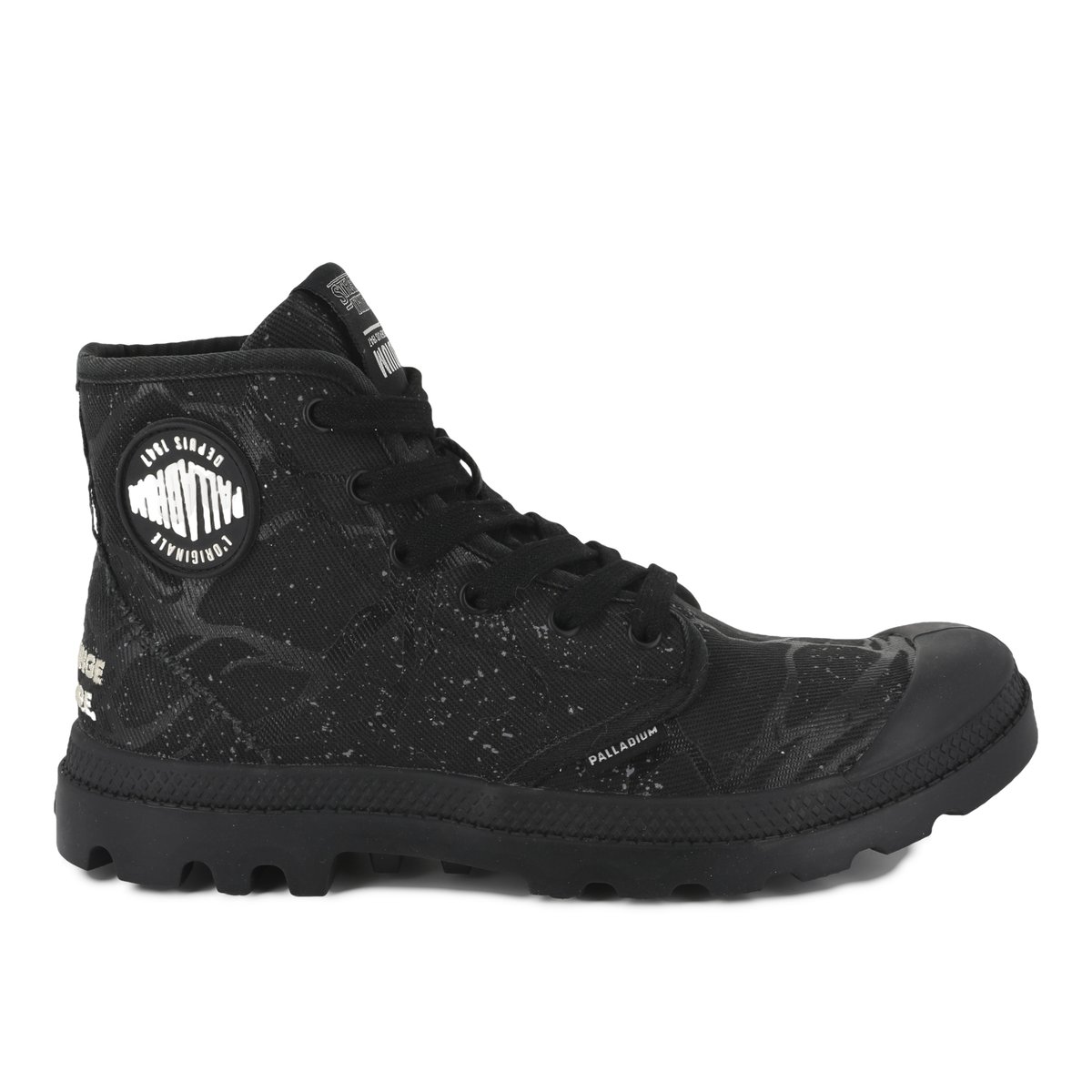 Baskets montantes en coton PAMPA HI TUNNELS black, PALLADIUM