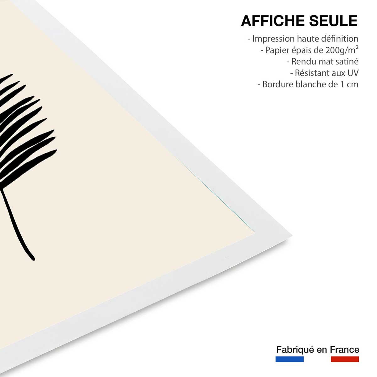 Affiche black palm affiche seule, HEXOA