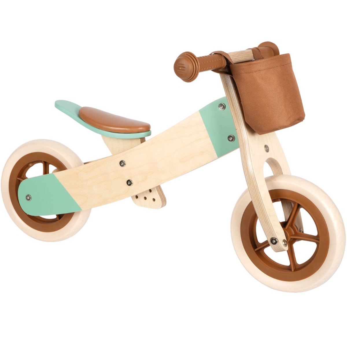 Draisienne Tricycle 2 en 1 Maxi Brun caramel marron, SMALL FOOT COMPANY