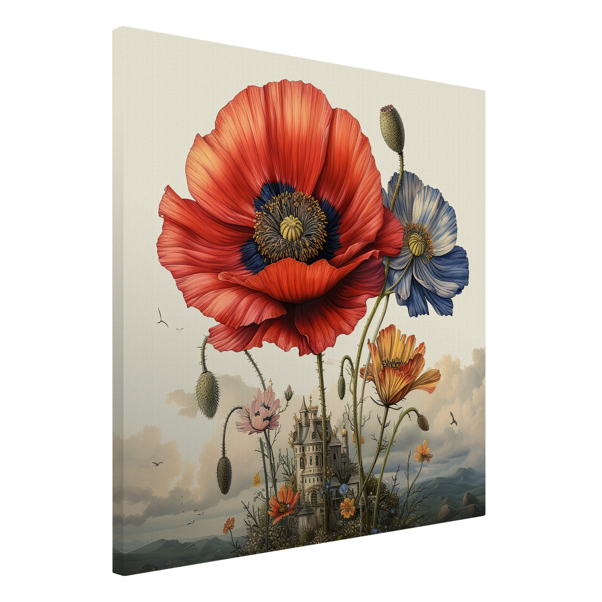 Tableau Sur Toile Poésie Florale CHARME ROMANTIQUE tableaux sur toile-rouge, CEANOTHE