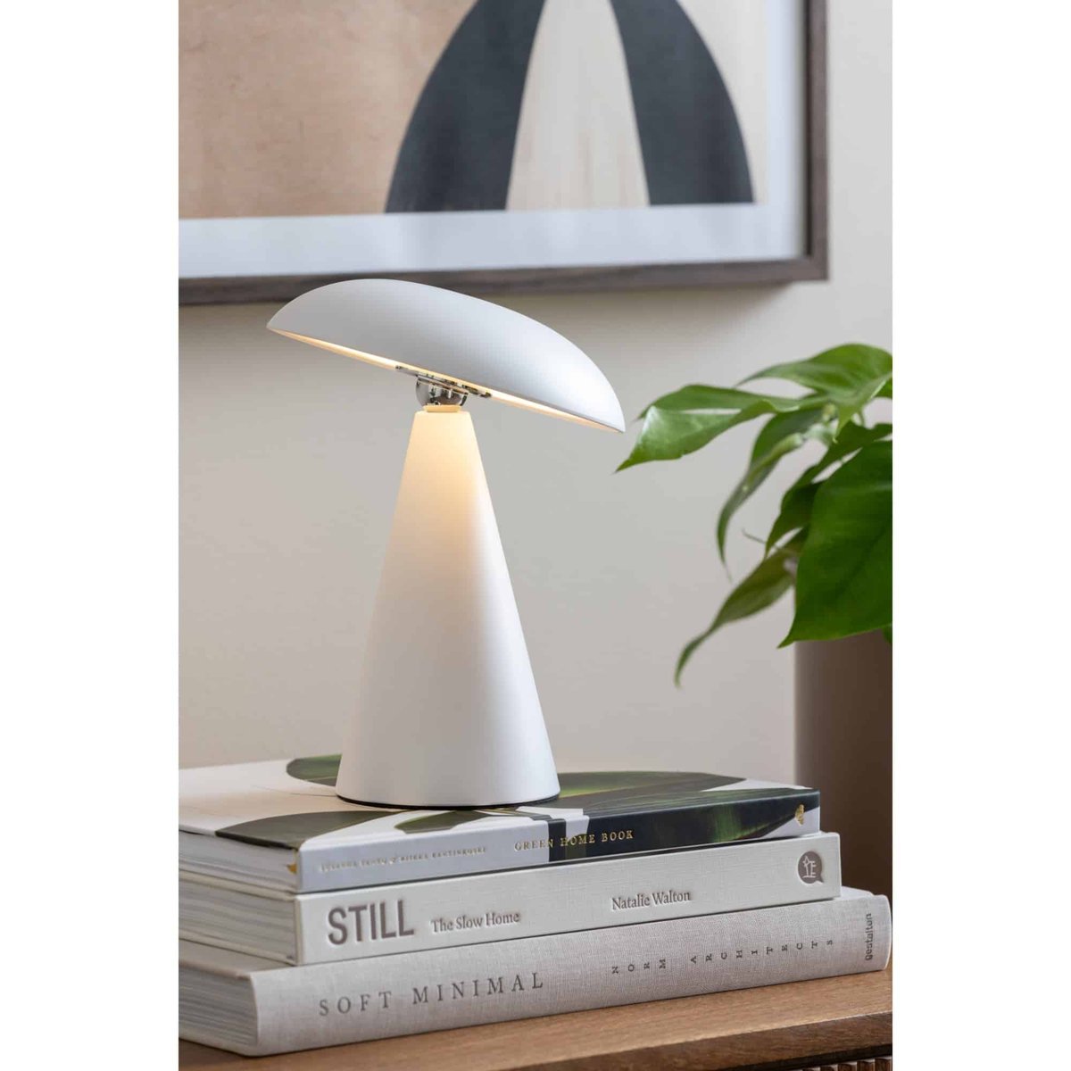 Lampe De Table Mélamine PHOEBE blanc, LEITMOTIV