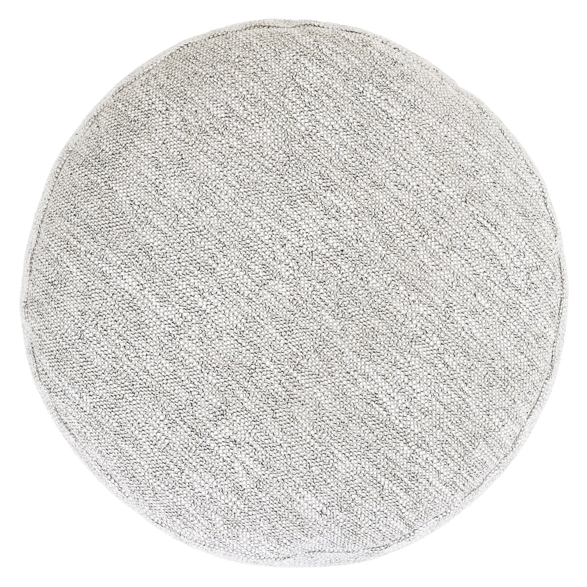 Pouf repose-pieds rond en tissu tissé Oeko-Tex® - MILANO naturel beige, ICON