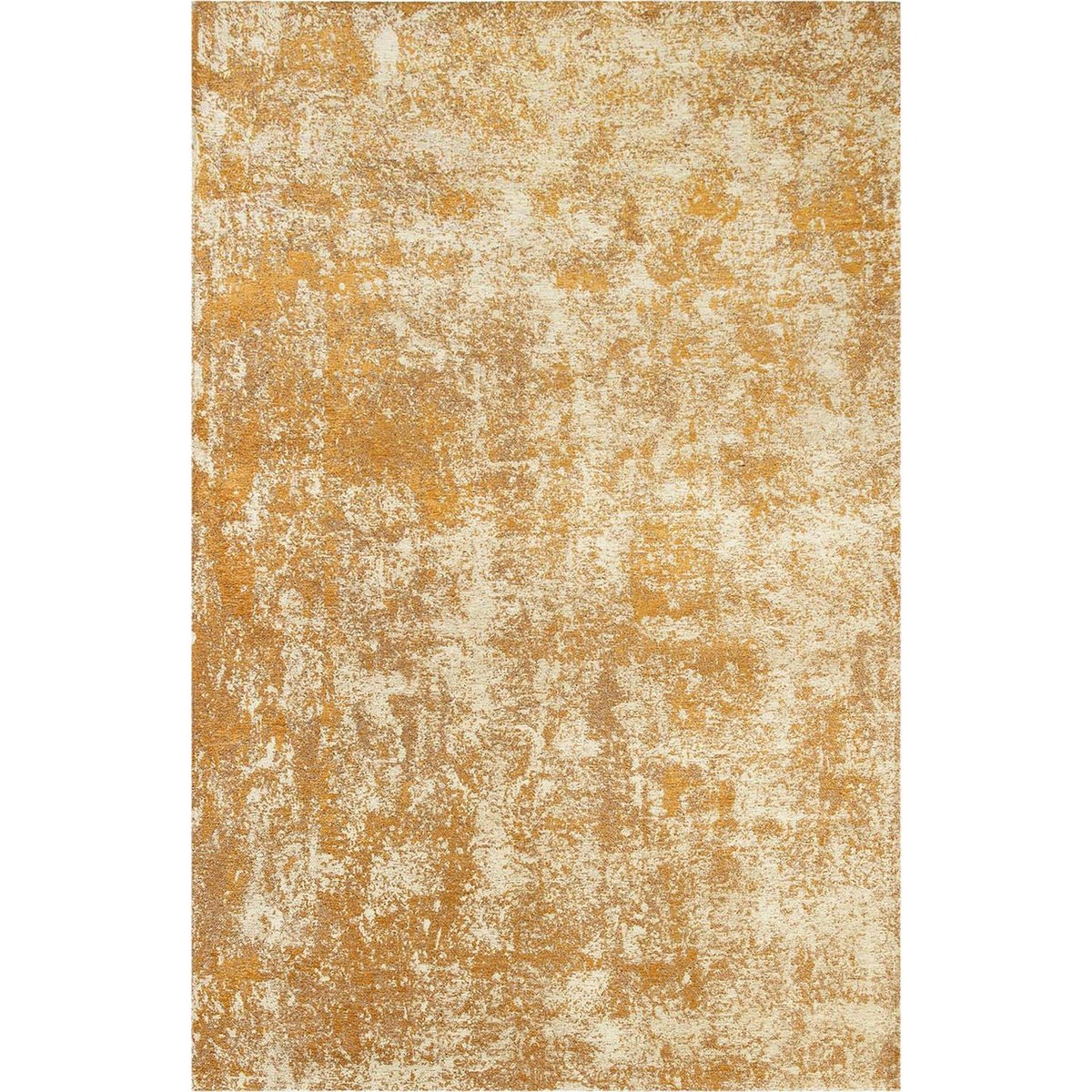 Tapis rectangulaire, Dorsoduro jaune ocre patiné et sable, RECOLLECTION
