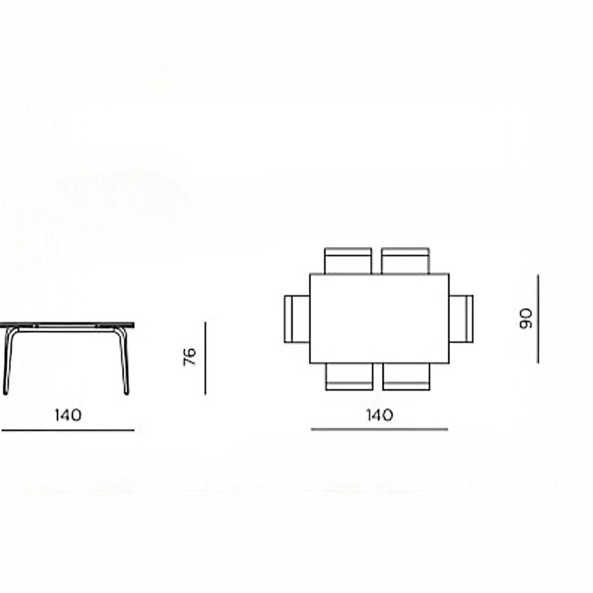 Table en céramique extensible 140 / 220 cm LORA travertin, PIER IMPORT