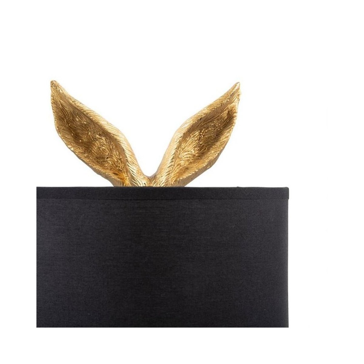 Lampe Lapin Doré Abat-jour Noir or, DECORATIE