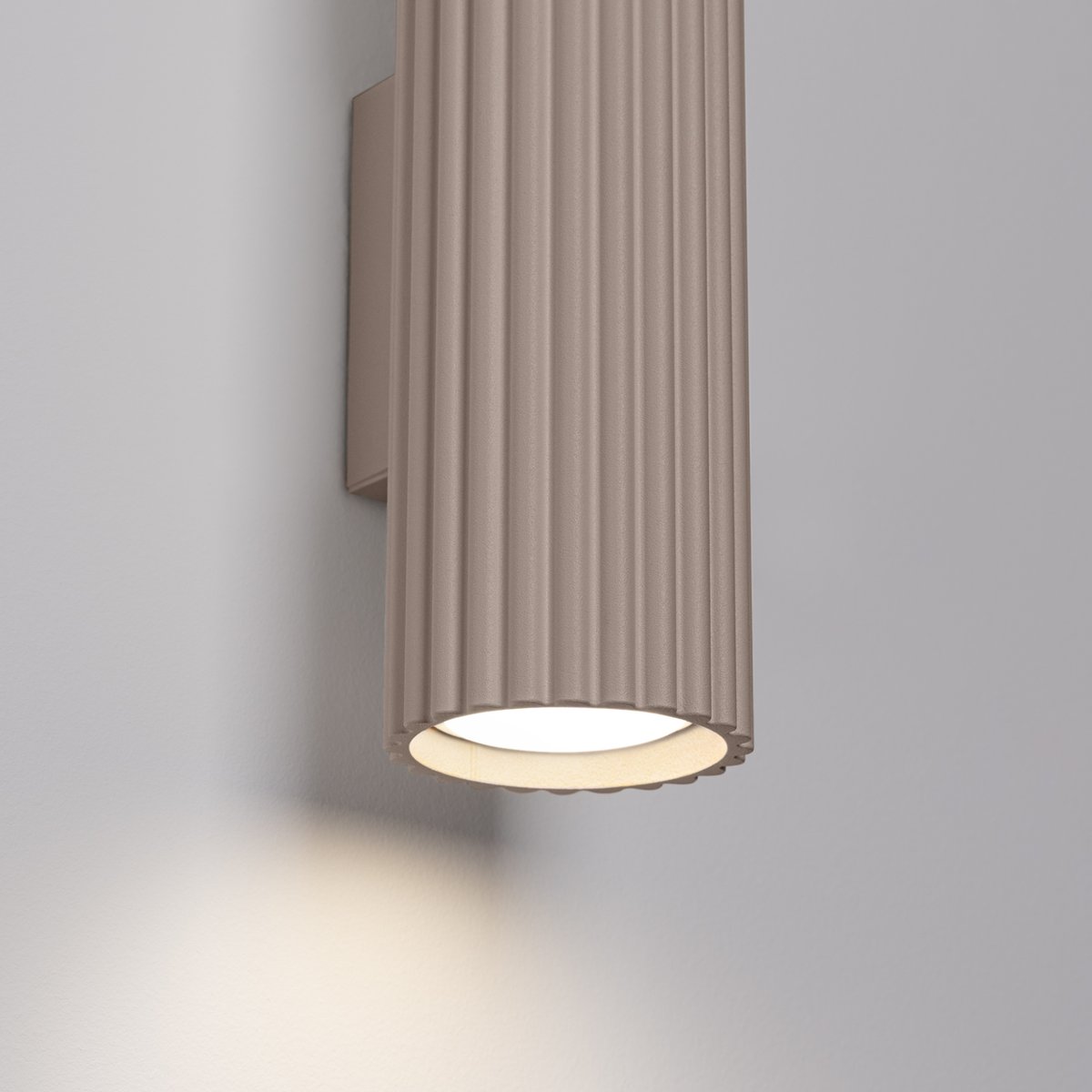Applique Aluminium Taupe GU10 2 Karbon marron, EDEN