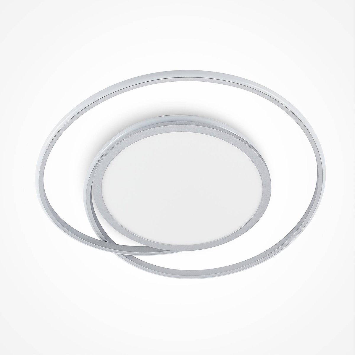Plafonnier en métal moderneLED, Noud argent, LUCANDE