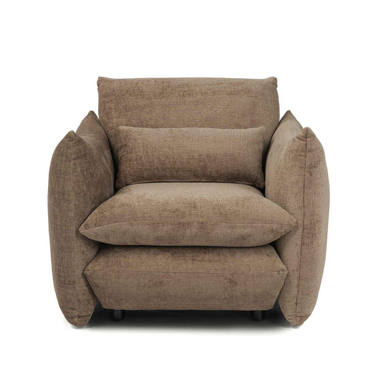 Saxon Woven Chenille Double-Cushioned Snuggle Chair coffee, ÉDITÉ
