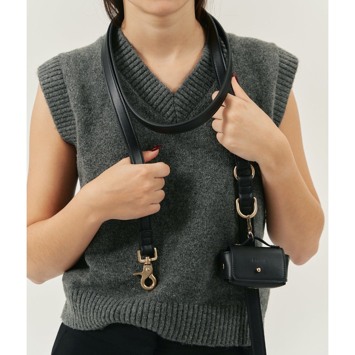 Porte-Sac en matière vegan, JALA noir, CAFIDE