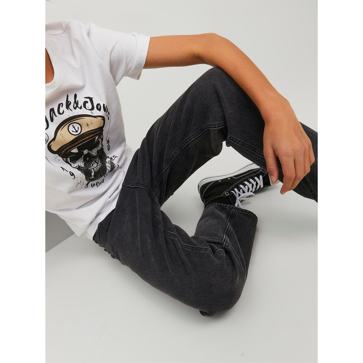 Jean coupe loose noir, JACK & JONES JUNIOR