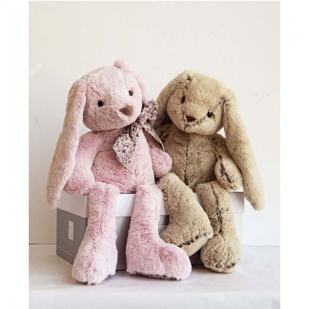 Peluche copain câlin lapin 40 cm beige beige, HISTOIRE D'OURS