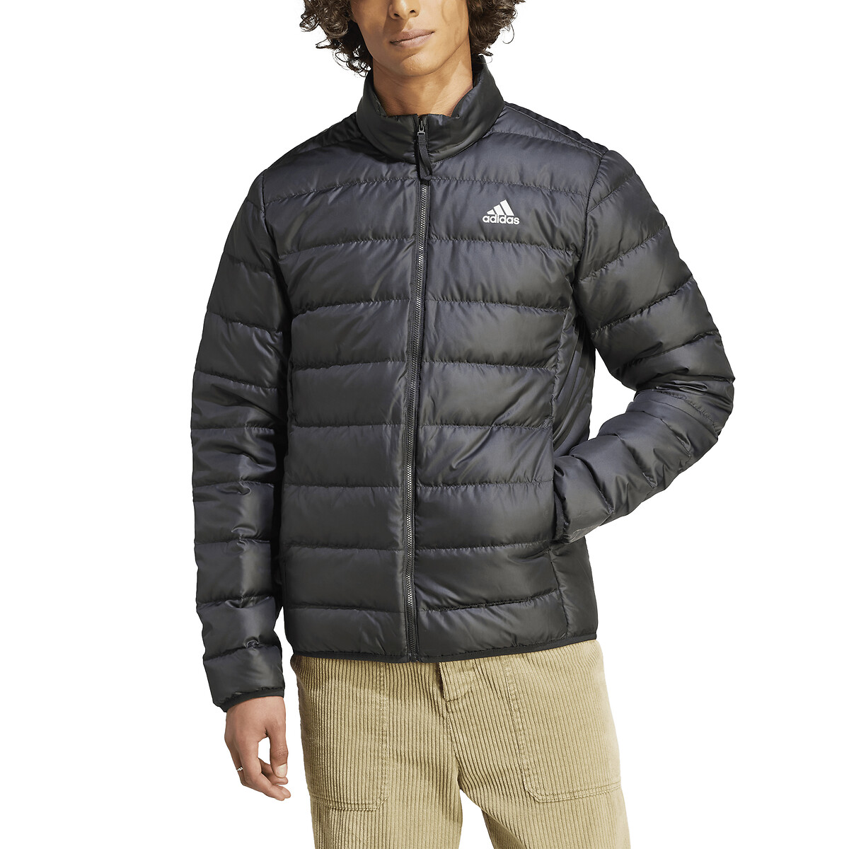 Doudoune light zippée sans capuche Essentials noir, adidas Performance