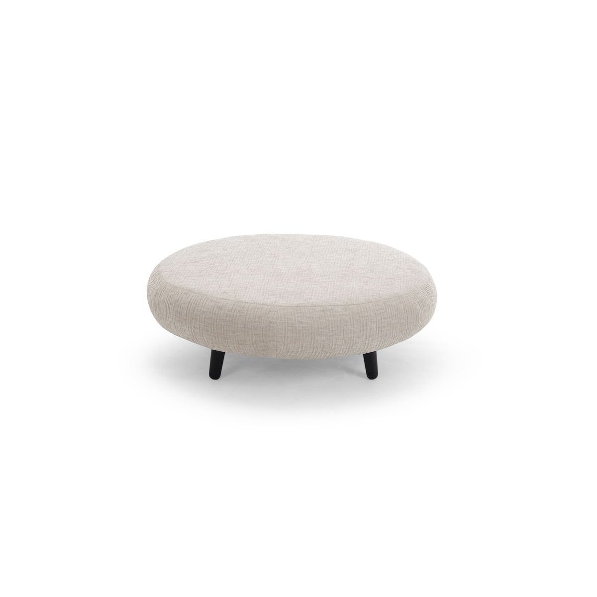 Pouf tissu texturé, EDEN beige, BOBOCHIC