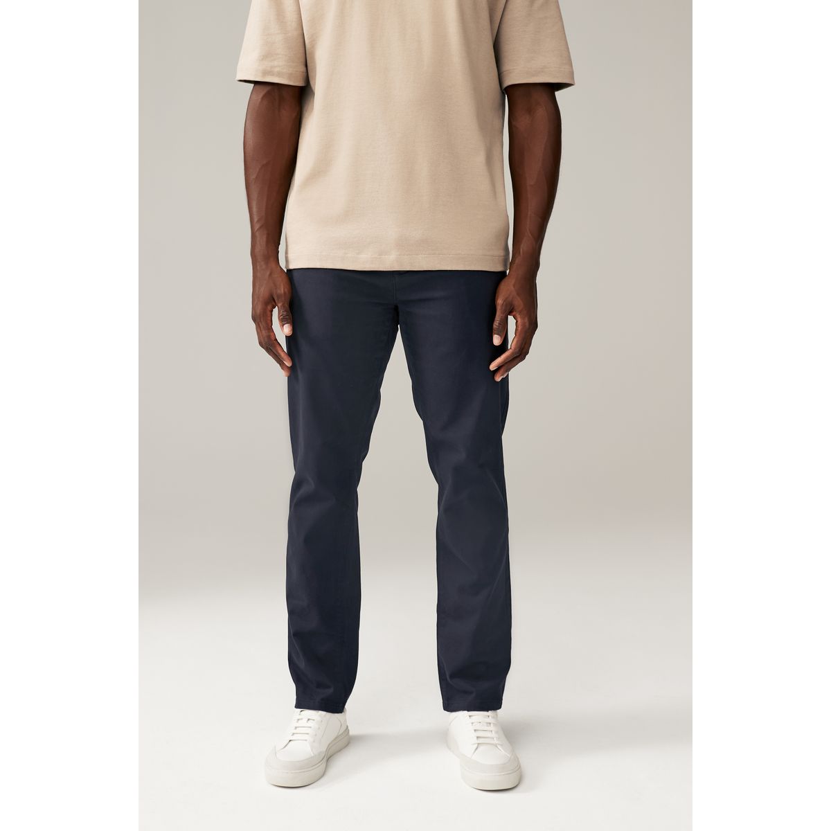 Pantalon chino stretch, lot de 2 bleu marine, NEXT