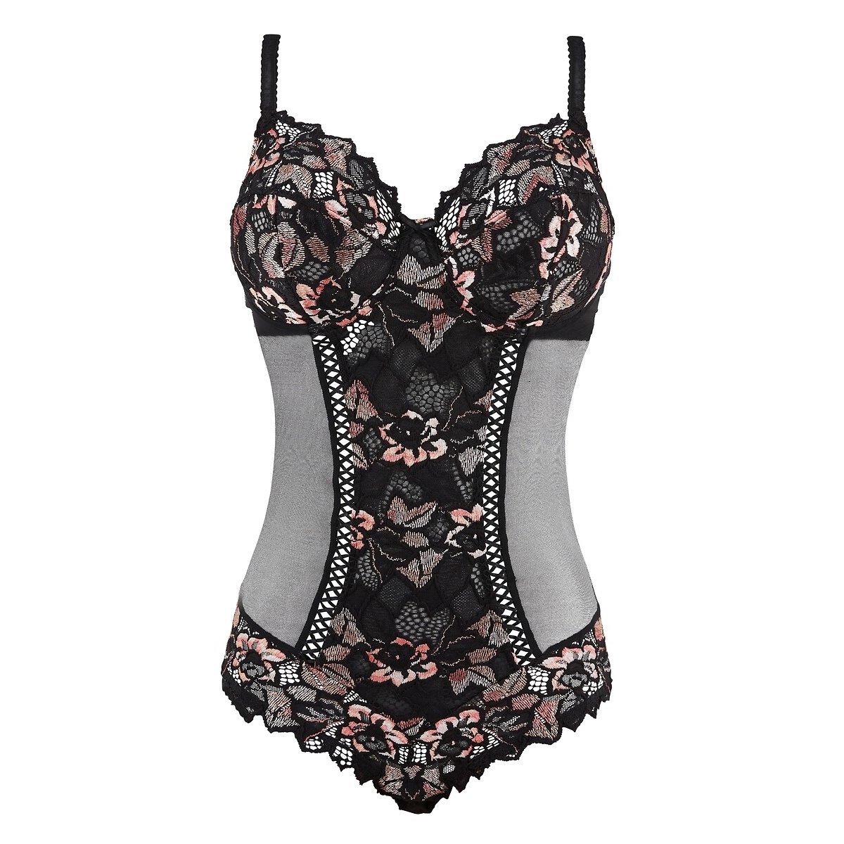 Arum Cabaret Underwired Bodysuit black/pink, SANS COMPLEXE