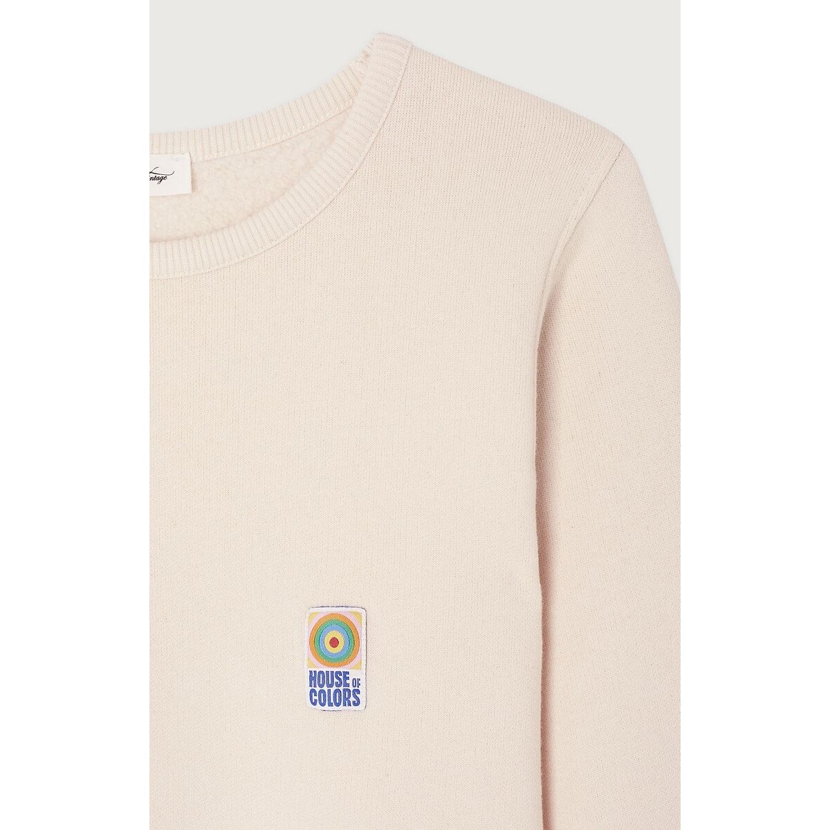 Fiky Loose Fit Crew Neck Long Sleeve Sweatshirt ecru , AMERICAN VINTAGE
