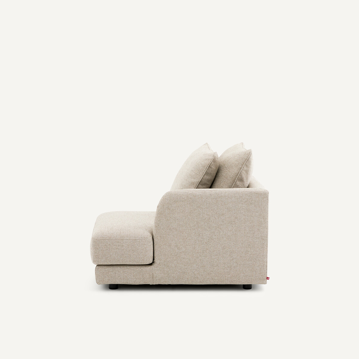Rechtes Halbsofa, modular, aus strukturiertem Viskose-Leinen-Stoff, TIBERIO natur, AM.PM